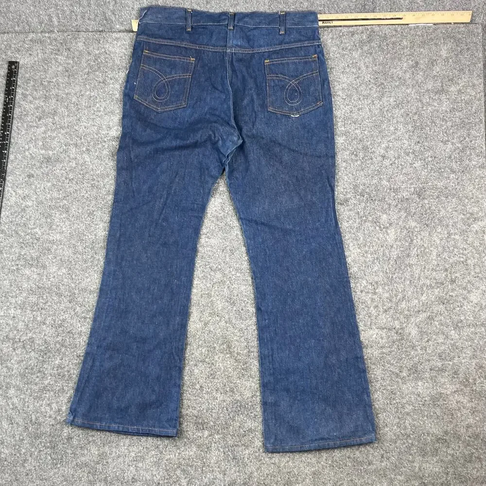 Vintage Jeans Mens Size‎ 40x32 Dark Wash Blue Bootcut Classic Western Denim